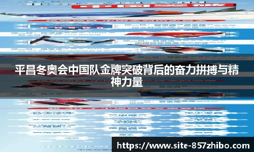 平昌冬奥会中国队金牌突破背后的奋力拼搏与精神力量