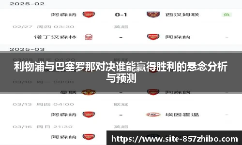 利物浦与巴塞罗那对决谁能赢得胜利的悬念分析与预测
