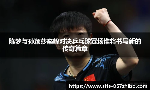 陈梦与孙颖莎巅峰对决乒乓球赛场谁将书写新的传奇篇章